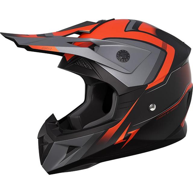 Casque Dust Madness Stormer Noir Gris Orange Mat Maxxess Fr Casque