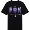 noir/violet - FOX Tee-shirt BLOCK JUNIOR
