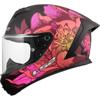 Matt Black Pink - LS2 Casque FF820 RAPID III POPPIES II