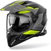 gris/noir/jaune - AIROH Casque Crossover Bandit Tune