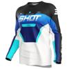 bleu/blanc/noir - SHOT Maillot Cross Draw Kid Struck