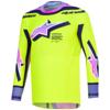 jaune fluo/violet/noir - ALPINESTARS Maillot cross SUPERTECH VISTA