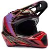 rouge/noir/violet - FOX Casque cross V3 RS CANVAS