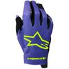violet/jaune fluo - ALPINESTARS Gants cross YOUTH RADAR