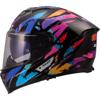 Gloss Black Purple Blue - LS2 Casque FF818 STORM III KAOS