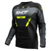 noir/gris/jaune - SHOT Maillot Cross Devo Struck