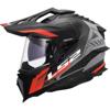 Matt Black Red Grey - LS2 Casque crossover MX701 EXPLORER HEXA