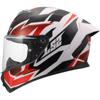 Gloss White Black Red - LS2 Casque FF820 RAPID III XTREM
