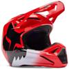 rouge/noir/blanc - FOX Casque cross V1 SHIELD JUNIOR