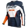 bleu/blanc/orange - SHOT Maillot Cross Draw Kid Struck