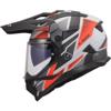 Matt Grey Red - LS2 Casque crossover MX702 PIONEER II BLOCK