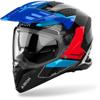 noir/bleu/rouge - AIROH Casque Crossover Bandit Tune