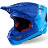 bleu foncé/bleu clair/carbone - ALPINESTARS Casque cross SUPERTECH S-M10 FLOOD