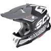 mat noir-blanc-gris - SCORPION Casque cross VX-22 AIR UPDOWN