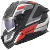 Matt Black Grey Red - LS2 Casque FF808 STREAM II VINTAGE