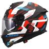 Matt White Blue Red - LS2 Casque FF808 STREAM II MIKA