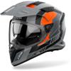 gris/noir/orange - AIROH Casque Crossover Bandit Horn