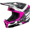 rose/camo noir/blanc - SHOT Casque cross FURIOUS FLASH