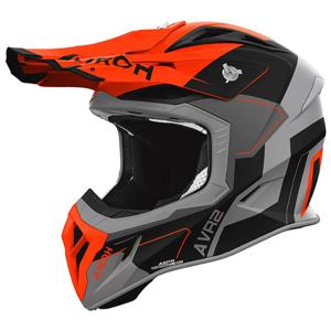 AIROH-Casque cross AVIATOR ACE 2 SHIELD ORANGE MATT