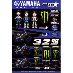 DCOR-Autocollant planche Cartoon Yamaha Star Racing