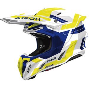 AIROH-Casque cross TWIST 3 DYNASTY BLUE/YELLOW GLOSS