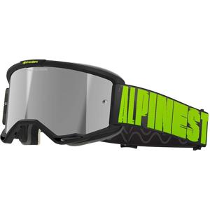 ALPINESTARS-Masque cross VISION 5 HOLLOW - VERT/IRIDIUM ARGENT