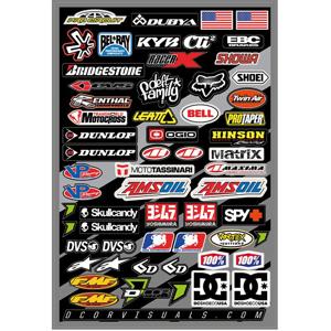 DCOR-Autocollant planche MX Logos