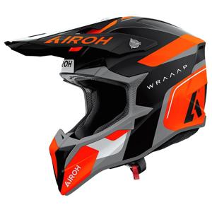 AIROH-Casque cross WRAAAP CONQUER ORANGE MATT