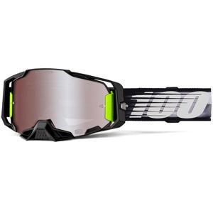 100%-Masque cross ARMEGA HiPER Lightspeed - Ecran Mirror Silver