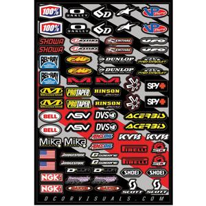 DCOR-Autocollant planche MX Logos Cor2