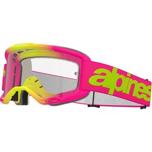 ALPINESTARS-Masque cross VISION 5 WORDMARK - ROSE FLUO/JAUNE FLUO