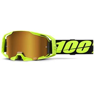 100%-Masque cross ARMATIC Jaune Fluo - Ecran Mirror True Gold