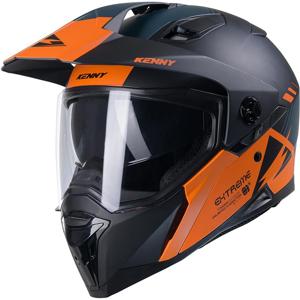 KENNY-Casque crossover EXTREME GRAPHIC ORANGE PETROL MATT