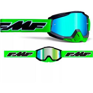FMF-Masque cross POWERBOMB Rocket Lime - Mirror Green Lens