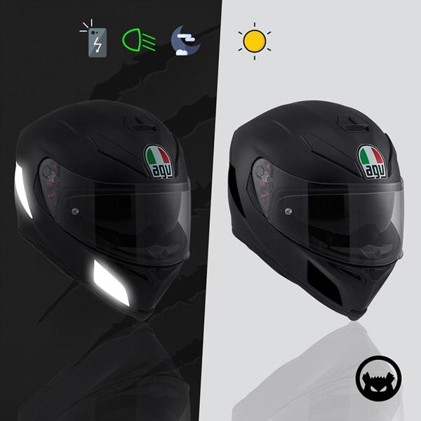 FEARTHEYELLOWBEAR-stickers-reflechissants-casque-easy-replica-agv-k5-s-k1-noir-image-133405260-cover-1