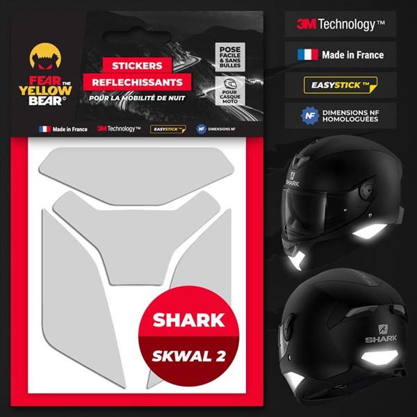 FEARTHEYELLOWBEAR-stickers-reflechissants-casque-easy-replicatm-shark-d-skwal-2-blanc-image-133405338-cover-0