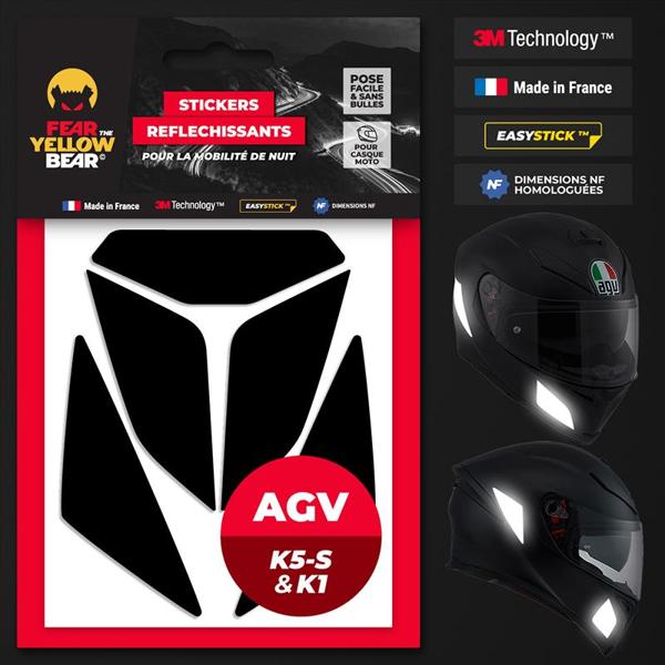 FEARTHEYELLOWBEAR-stickers-reflechissants-casque-easy-replica-agv-k5-s-k1-noir-image-133405215-cover-0
