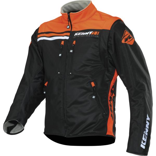 Veste enduro SOFTSHELL ENDURO KENNY Noir/Orange fluo MOTO-AXXE