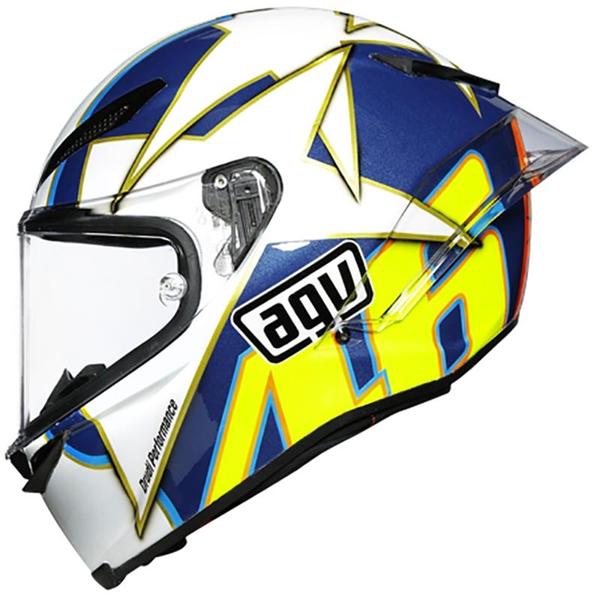 Casque PISTA GP RR WORLD TITLE 2003 AGV jaune fluo/bleu/noir