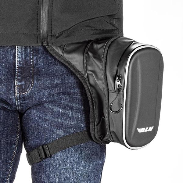 Sacoche De Jambe Moto - Sac Banane Réglable étanche - Pour Vélo, Running, Voyage - Noir - Poches Multiples