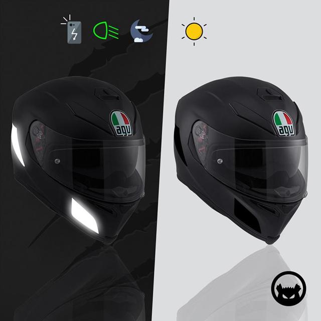 FEARTHEYELLOWBEAR-stickers-reflechissants-casque-easy-replica-agv-k5-s-k1-noir-image-133405260-cover-1
