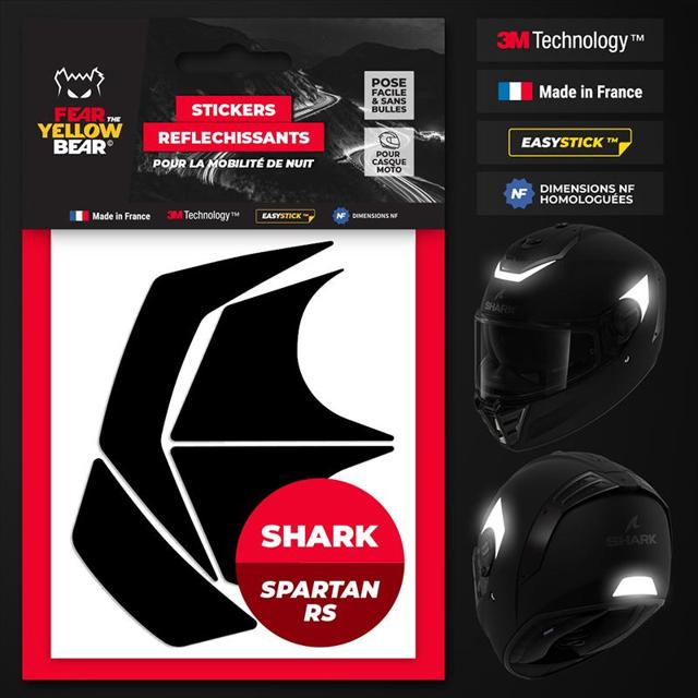 FEARTHEYELLOWBEAR-stickers-reflechissants-casque-easy-replicatm-shark-spartan-rs-noir-image-133405340