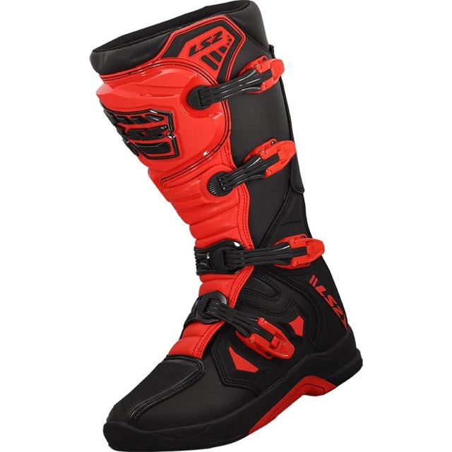 Bottes cross RAPTOR MAN LS2 noir rouge - MOTO-AXXE.FR, Bottes cross