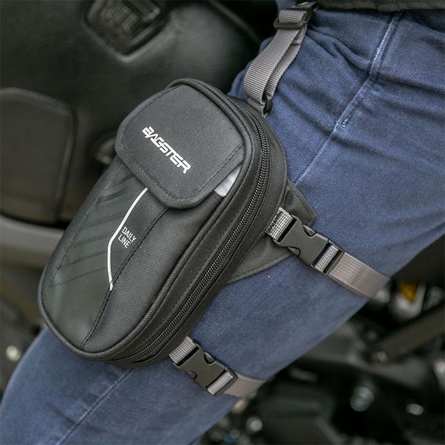 Sacoche De Jambe Moto - Coque EVA Rigide - Réglable - Multifonction Pour Randonnée, Vélo, Course - Noir - 26x26x8 Cm