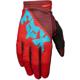 rouge/bleu - FOX Gants Cross 180 Raid