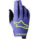 violet/jaune fluo - ALPINESTARS Gants cross RADAR