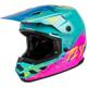 turquoise/rose/jaune - FLY Casque cross YOUTH KINETIC DRIP