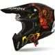 noir/rouge/jaune - AIROH Casque Cross Wraaap Karma