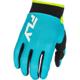 vert d'eau/noir/blanc - FLY Gants cross F-16